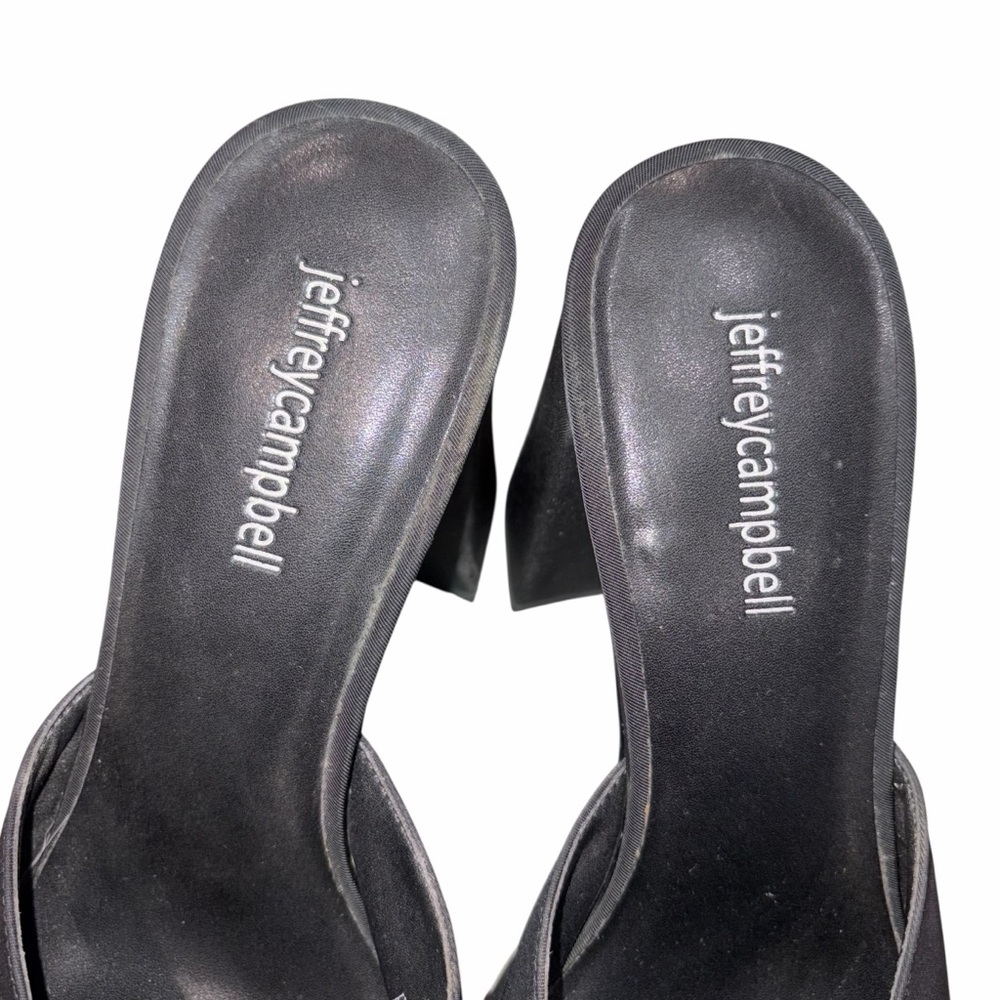Jeffrey Campbell Black Ninety Platform Slide Sandals Shoes size 8 - Picture 9 of 11